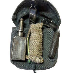 Vintage Swiss Army Rifle Cleaning Kit Green Canvas Pouch K11 K31 1930's Military